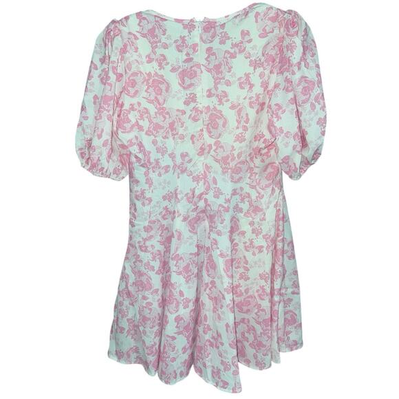 Hello Molly OPTIMISTIC SIGHTS DRESS PINK white floral mini lined women’s 8 EUC - Picture 6 of 9